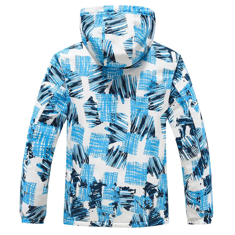 Men Outdoor Ski Snow Jackets Printed Snowboard Outfit 