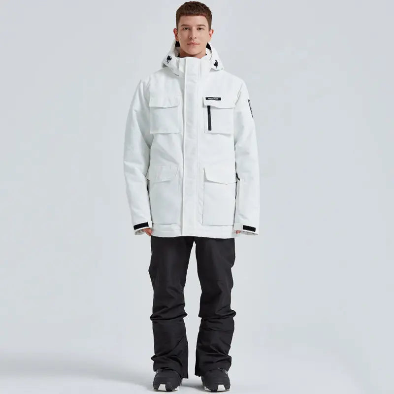 Men Plus Size Ski Snow Jackets & Pants Set HOTIANSNOW