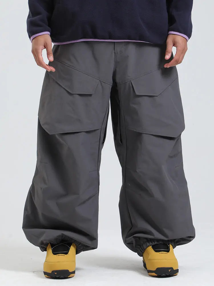 Men's Gsou Snow Urban Slope KneeFlex Cargo Pockets Baggy Snow Pants 