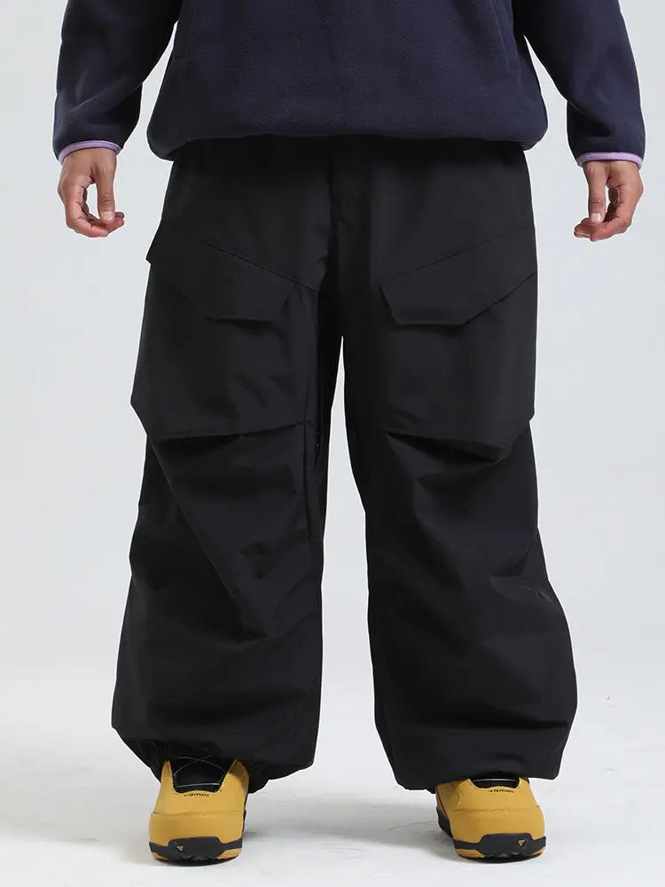 Men's Gsou Snow Urban Slope KneeFlex Cargo Pockets Baggy Snow Pants 