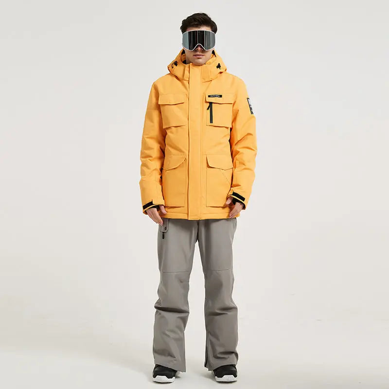 Men's Ski Jacket and Pants Set Winter Outdoor Ski Suit 