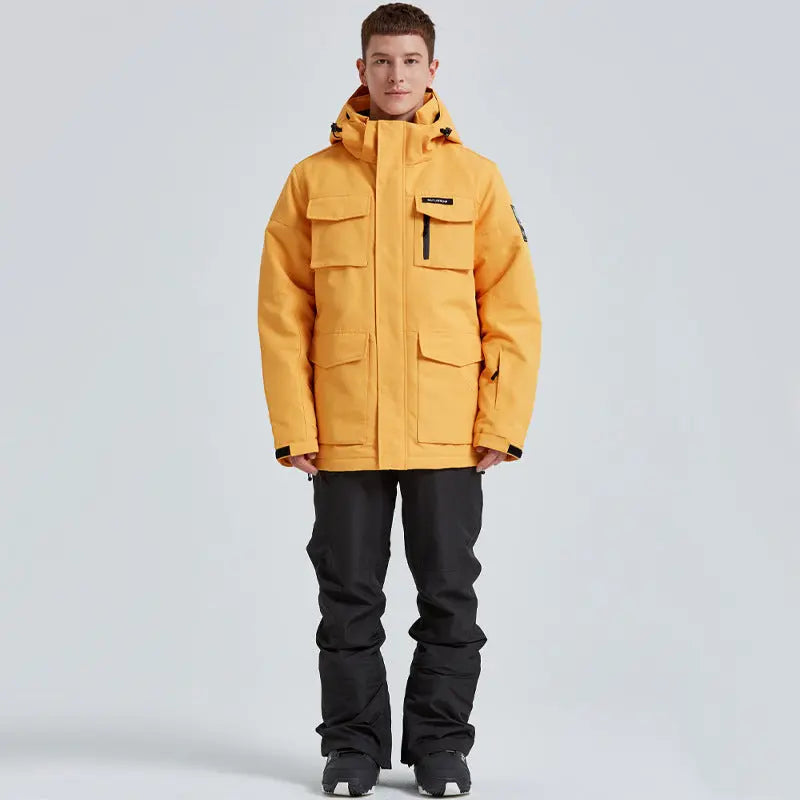 Men's Ski Jacket and Pants Set Winter Outdoor Ski Suit 