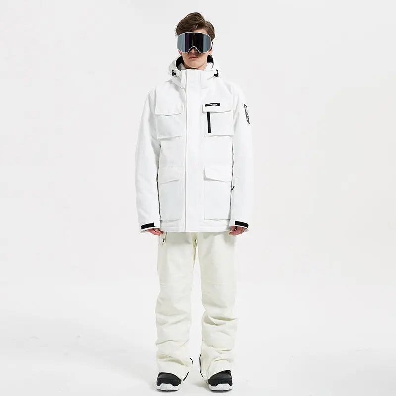 Men's Ski Jacket and Pants Set Winter Outdoor Ski Suit 