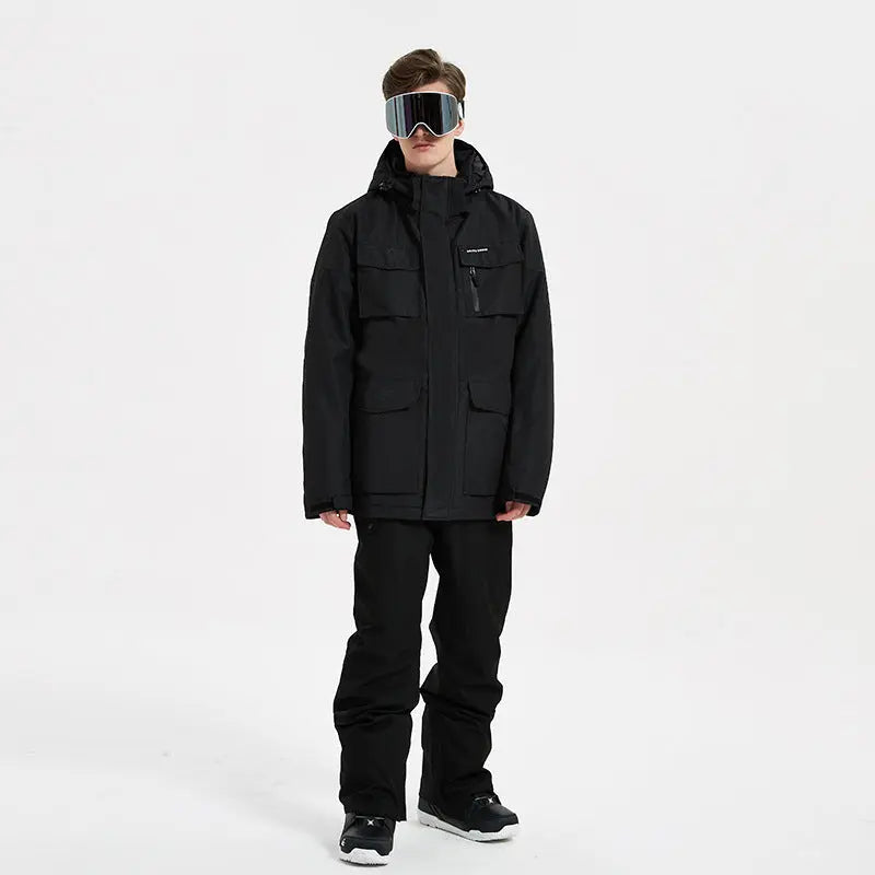 Men's Ski Jacket and Pants Set Winter Outdoor Ski Suit 