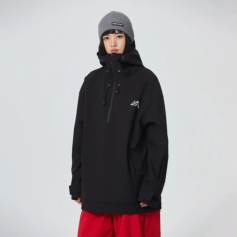 Men's Snowboard Anorak Jacket Outdoor Winter Hoodie 