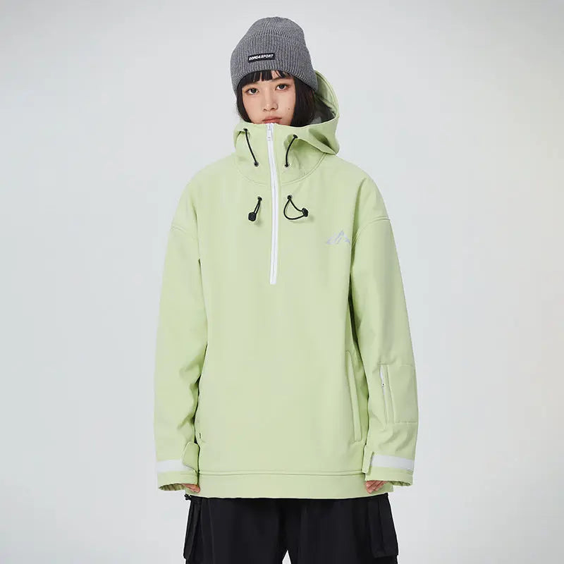 Men's Snowboard Anorak Jacket Outdoor Winter Hoodie 