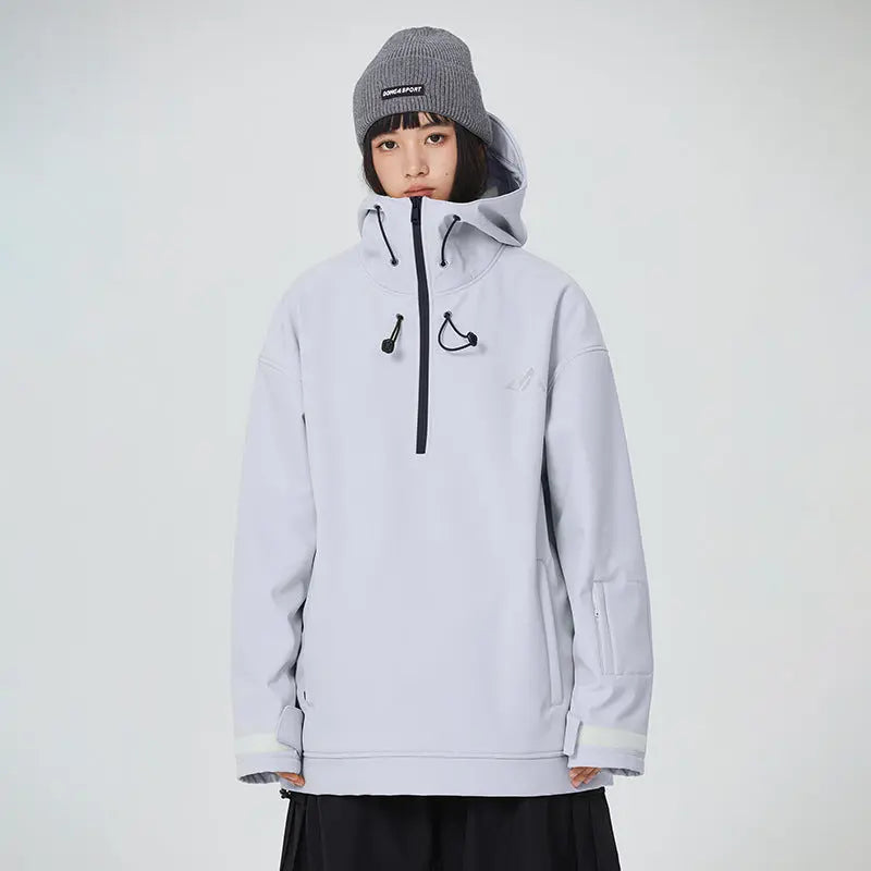 Men's Snowboard Anorak Jacket Outdoor Winter Hoodie 