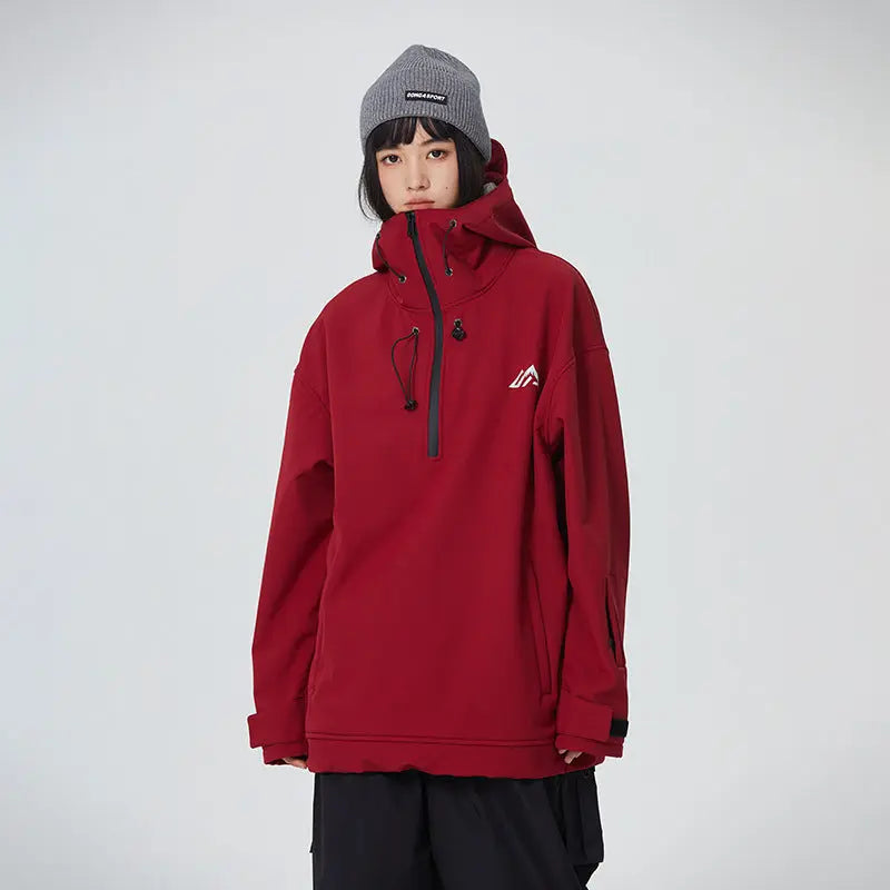 Men's Snowboard Anorak Jacket Outdoor Winter Hoodie 