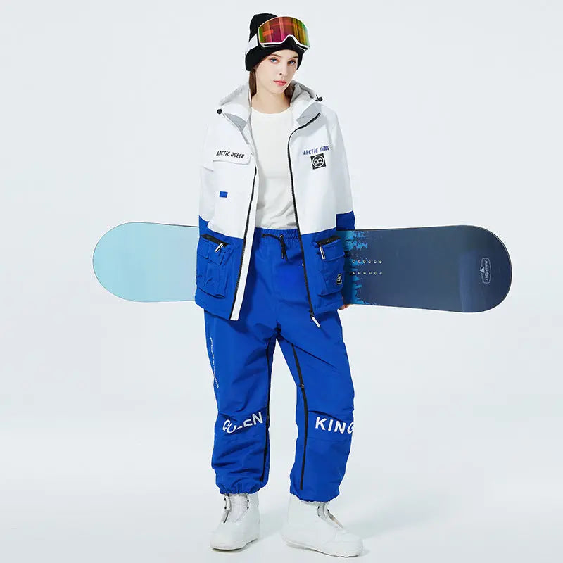 Outdoor Ski Insulated Cargo Jacket & Jogger Pants Couple Style HOTIANSNOW