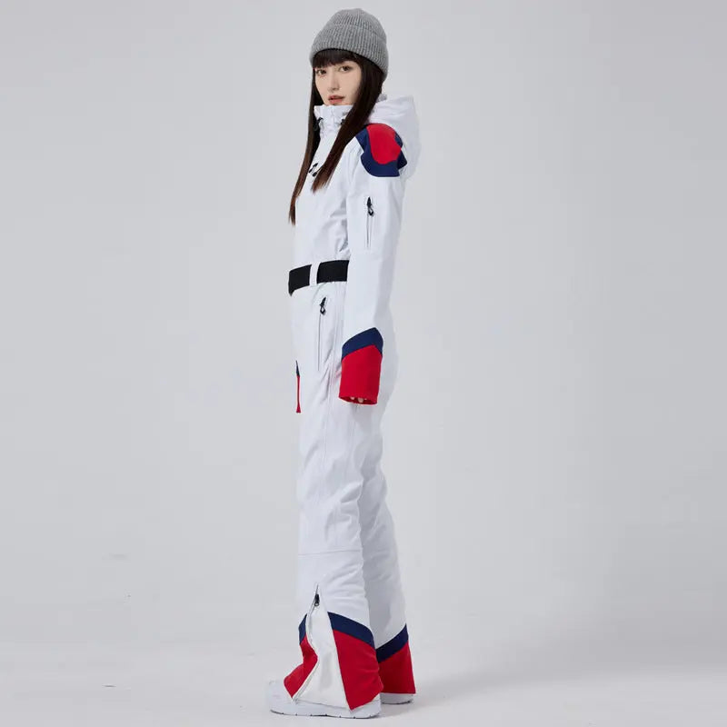 Retro Ski Onesie Women's One-piece Snow Jumpsuits HOTIANSNOW