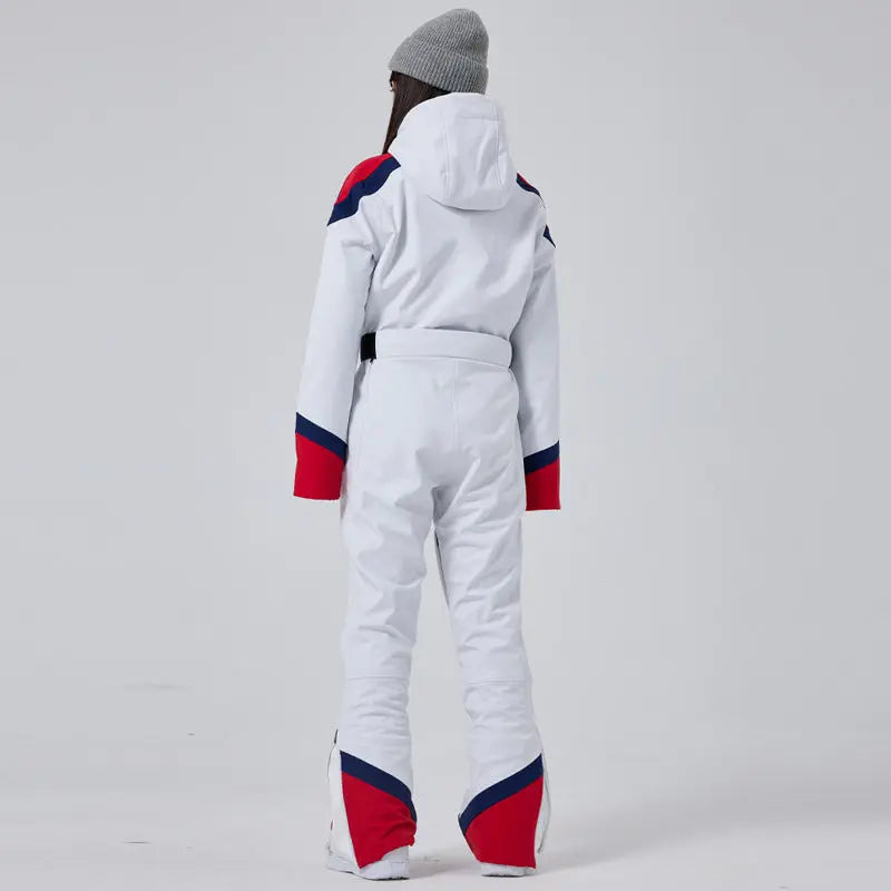 Retro Ski Onesie Women's One-piece Snow Jumpsuits HOTIANSNOW