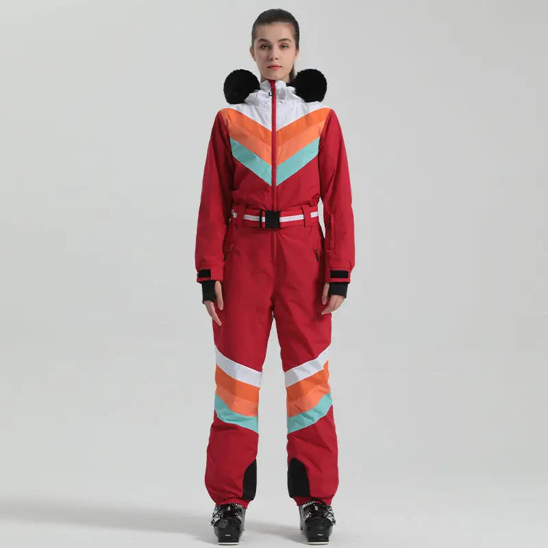 Retro Women's One Piece Ski Suit 