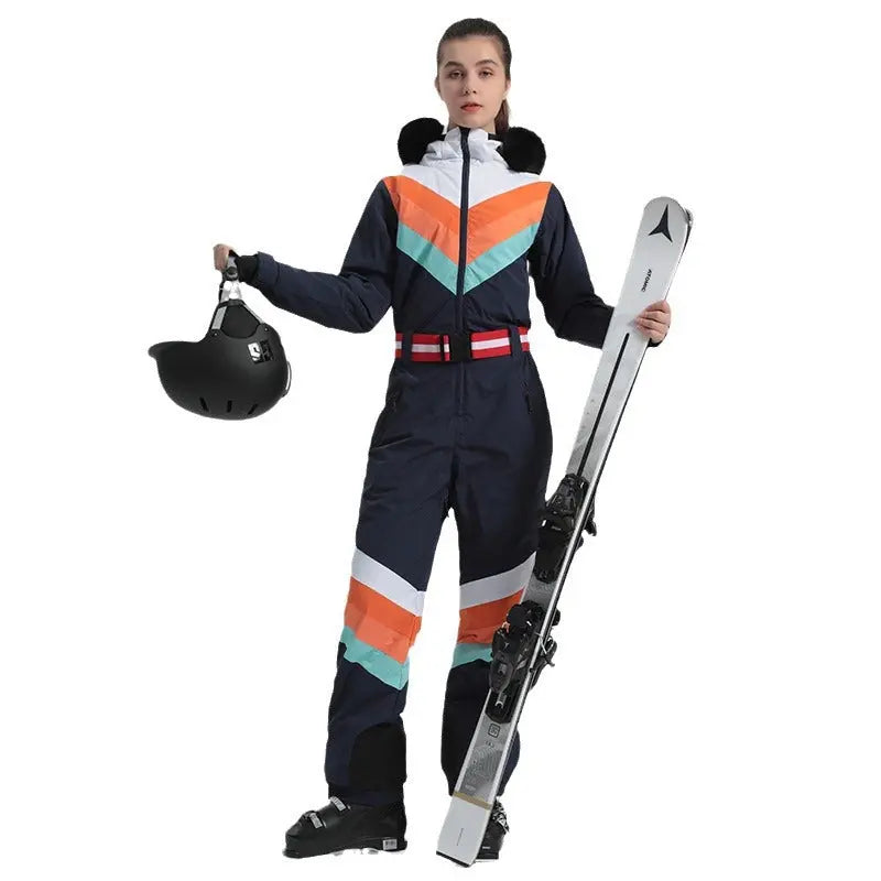 Retro Women's One Piece Ski Suit 