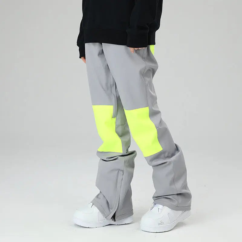 Slim Fit Spliced Snow Pants Outdoor Sports Trousers HOTIANSNOW