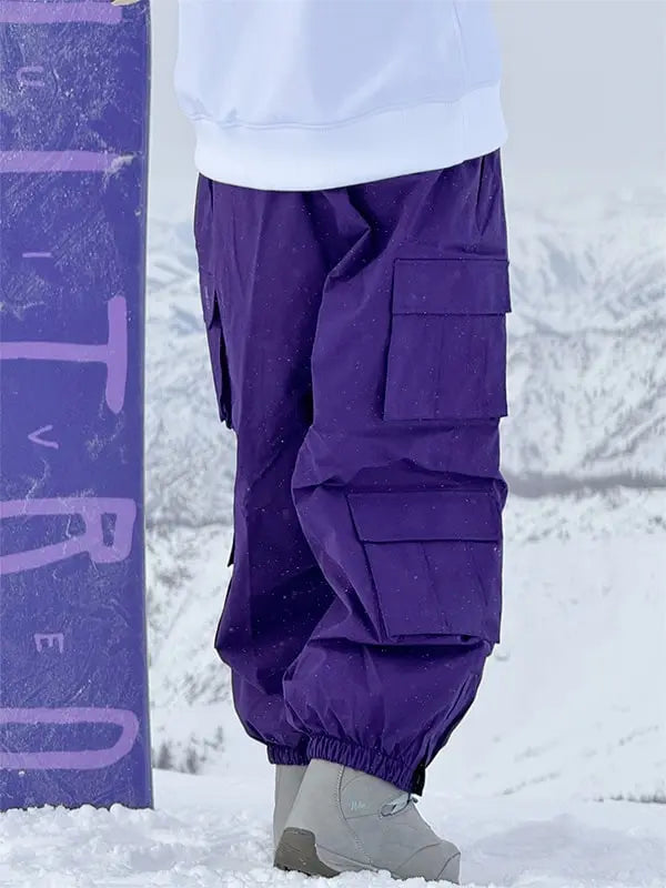 Stylish Cargo Baggy Snowboard Pants Couple Style HOTIANSNOW