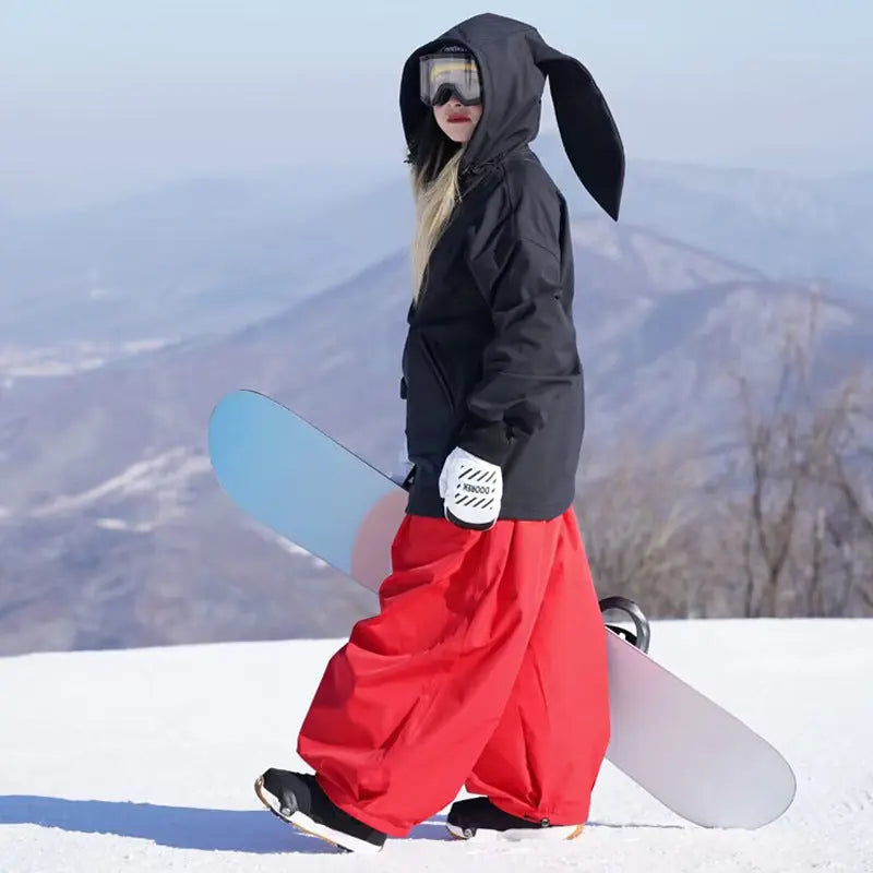 Super Baggy Snowboarding Pants Oversized Skiing Trousers 