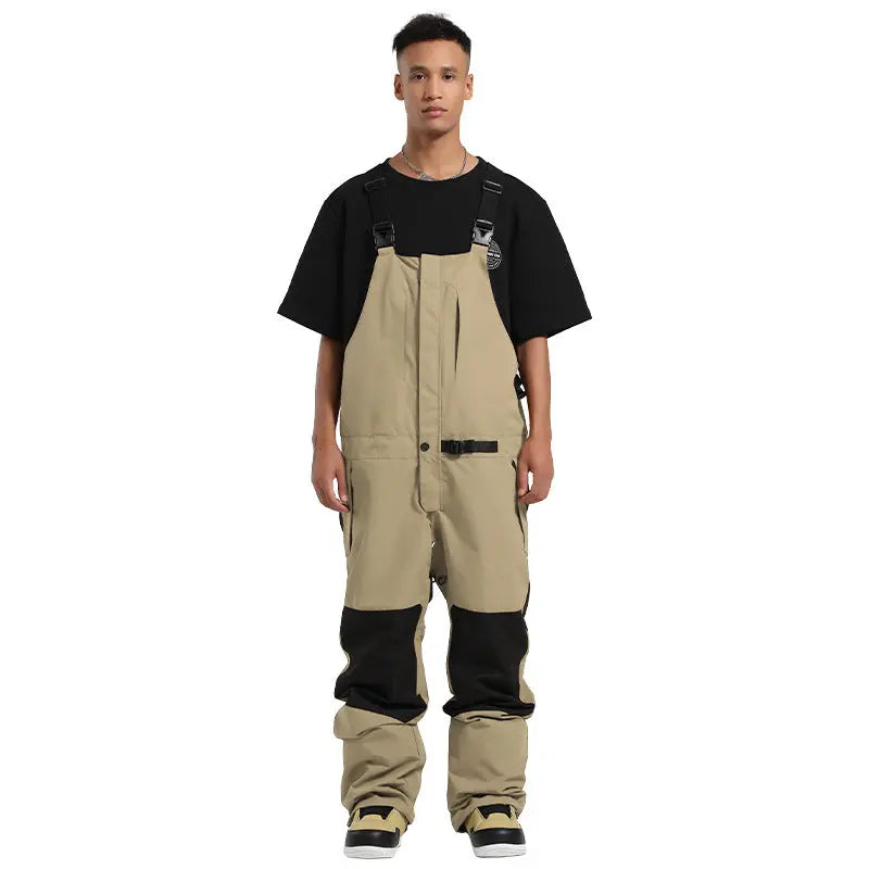 Unique Insulated One-piece Snow Bibs Pants 