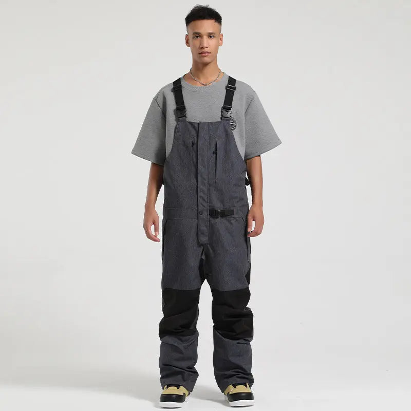 Unique Insulated One-piece Snow Bibs Pants 