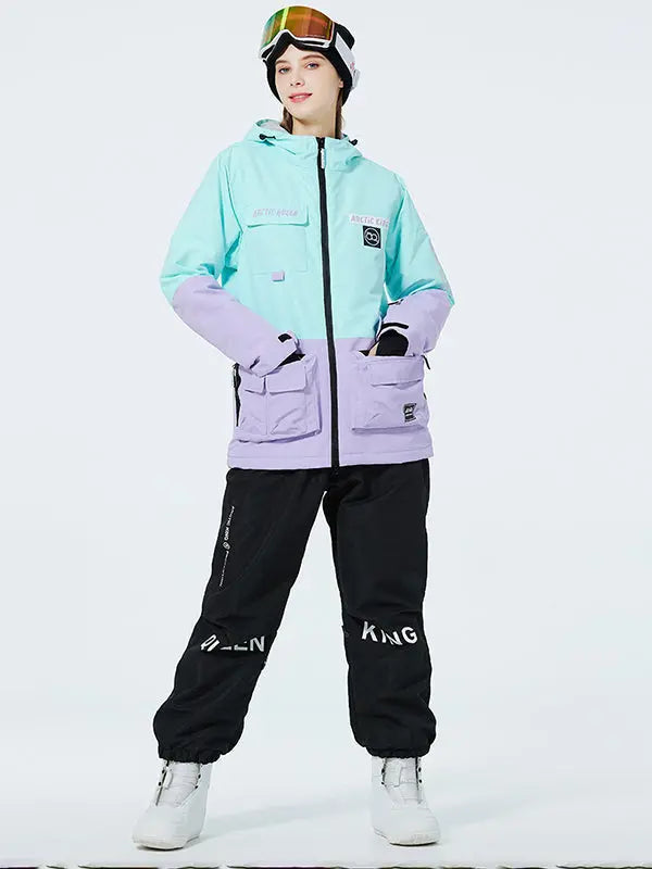 Unisex Insulated Cargo Jacket & Jogger Pants Ski Set  