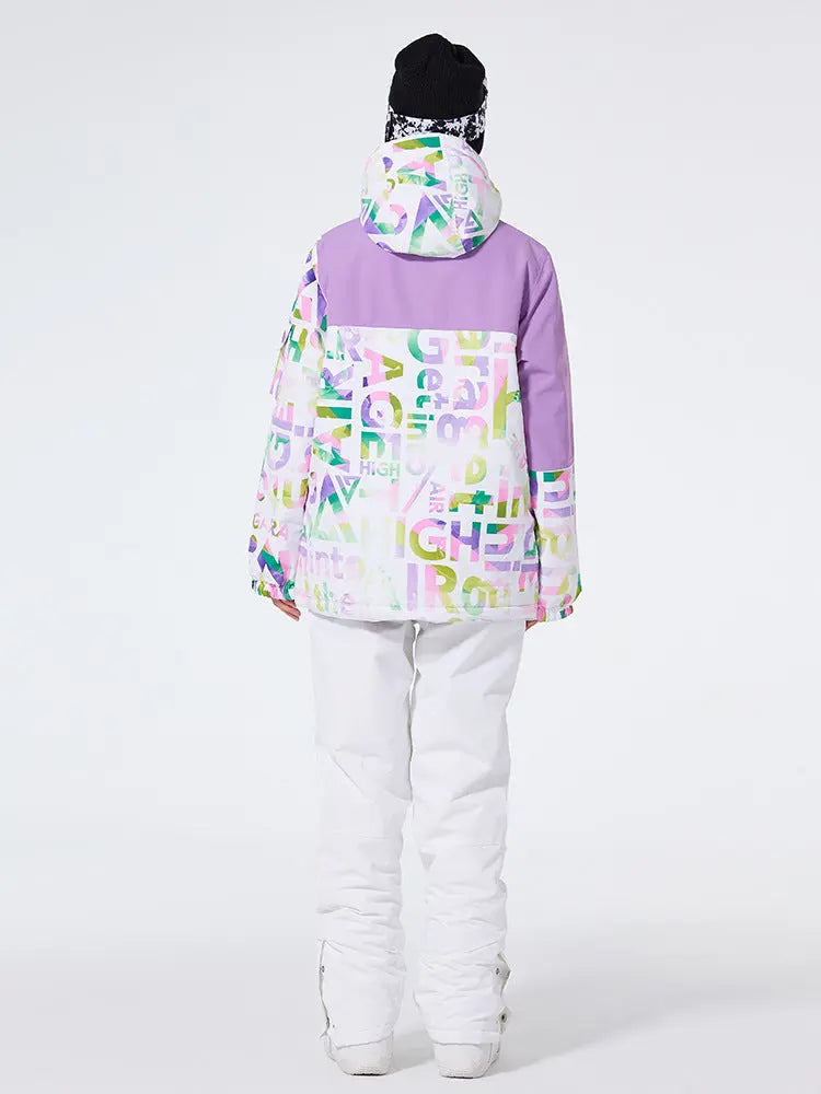 Unisex Patchwork Ski Snow Jacket & Bibs Outdoor Snowwear HOTIANSNOW