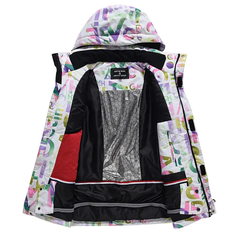 Unisex Patchwork Ski Snow Jacket & Bibs Outdoor Snowwear HOTIANSNOW