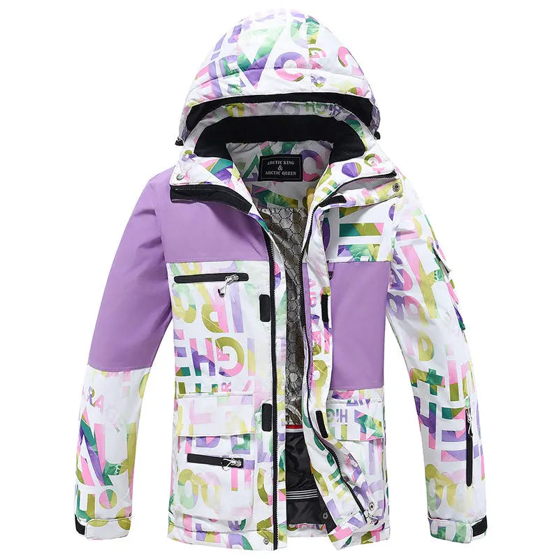 Unisex Patchwork Ski Snow Jacket & Bibs Outdoor Snowwear HOTIANSNOW