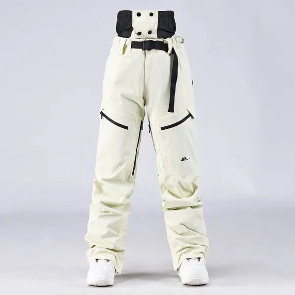 Unisex Snow Pants High Waist Windproof Winter Trousers 