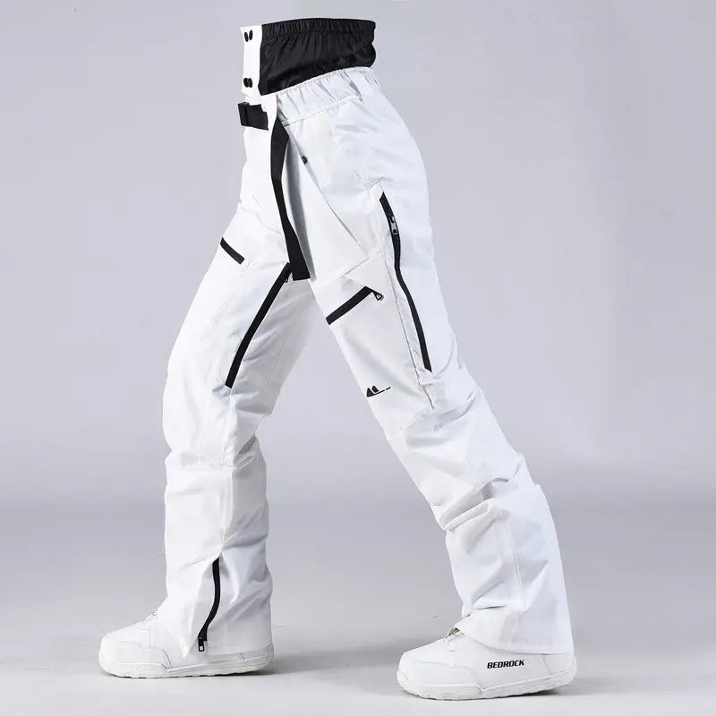 Unisex Snow Pants High Waist Windproof Winter Trousers 