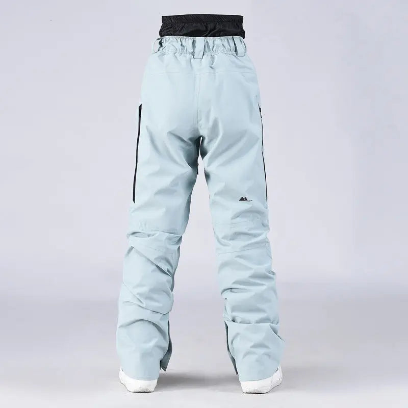 Unisex Snow Pants High Waist Windproof Winter Trousers 