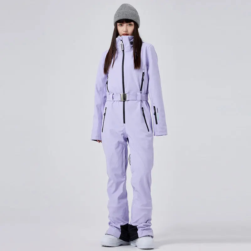 Windproof Chic One-piece Snow Jumpsuits for Girls HOTIANSNOW