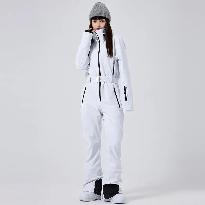 Windproof Chic One-piece Snow Jumpsuits for Girls HOTIANSNOW