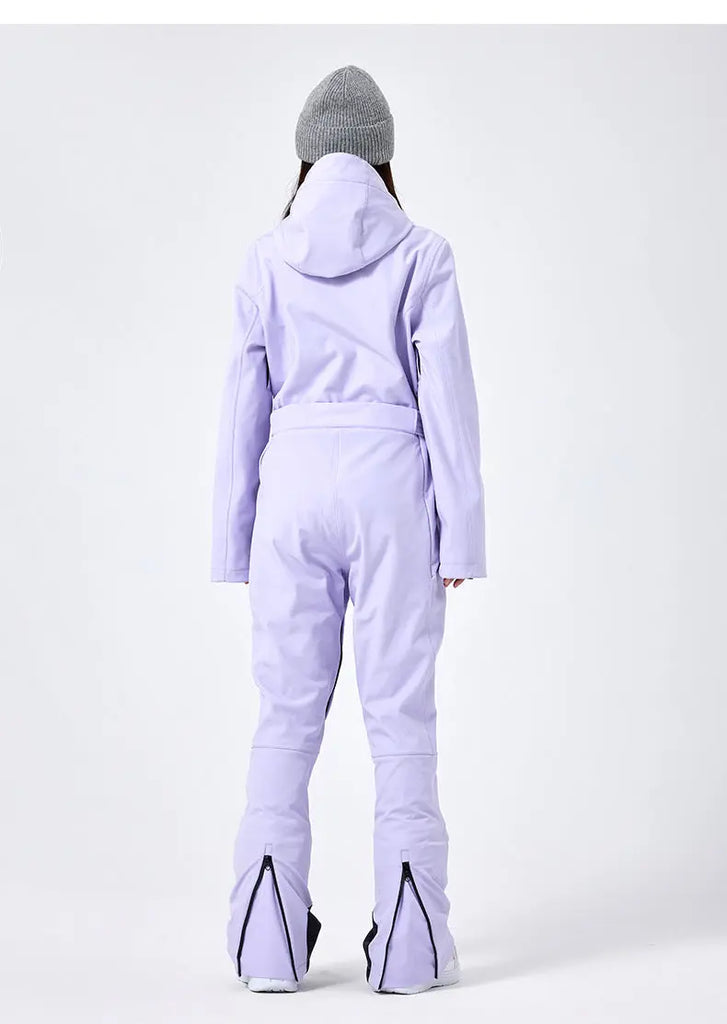 Windproof Chic One-piece Snow Jumpsuits for Girls HOTIANSNOW