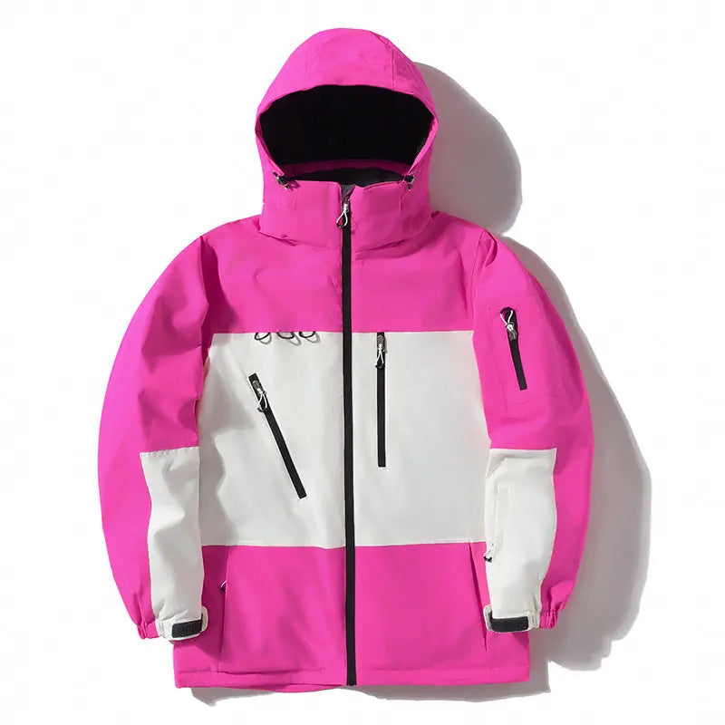 Women Men Ski Jacket Outdoor Hooded Snow Coat HOTIANSNOW