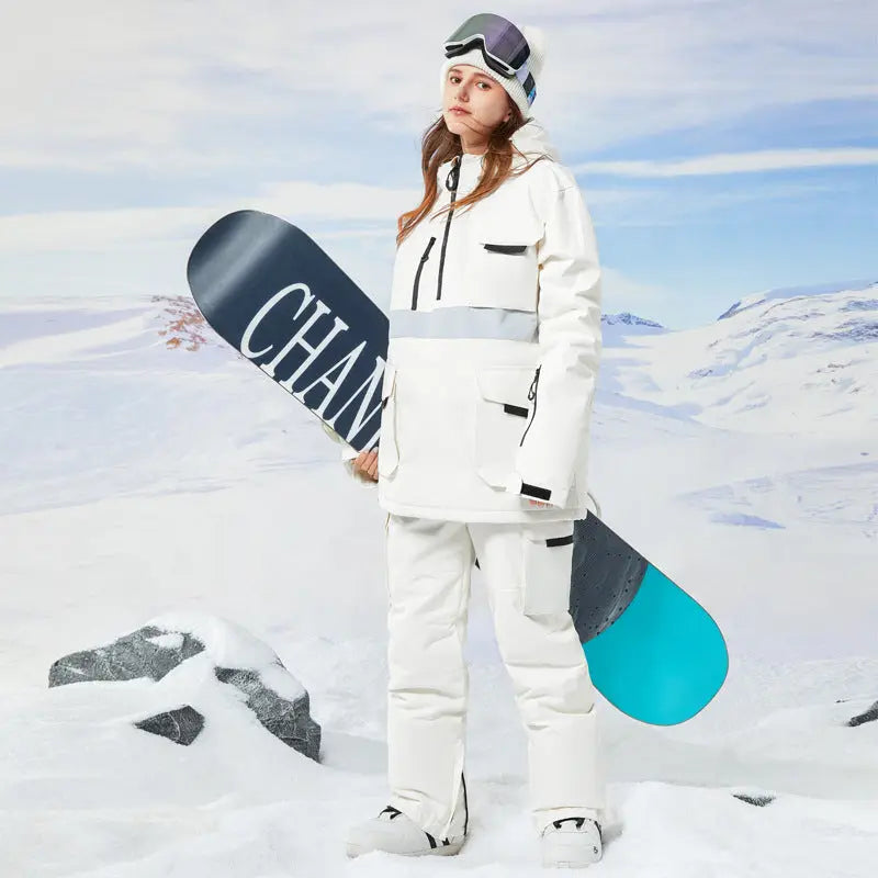 Women Snowboard Clothing Hooded Ski Hoodie & Pants 