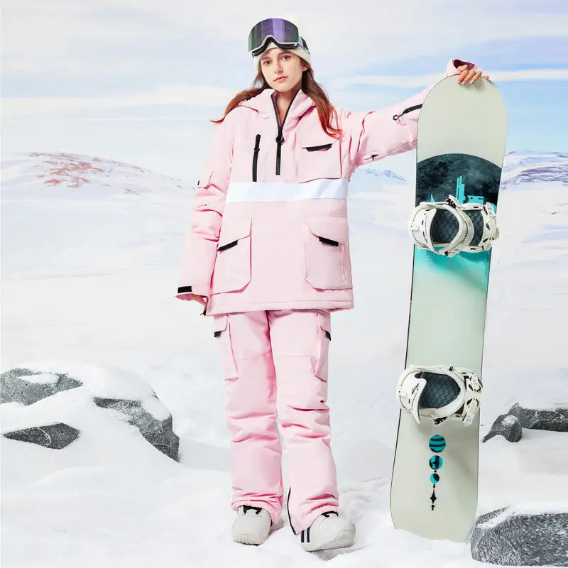 Women Snowboard Clothing Hooded Ski Hoodie & Pants 