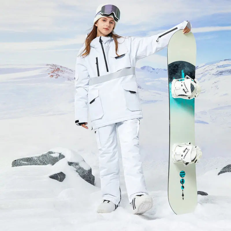 Women Snowboard Clothing Hooded Ski Hoodie & Pants 