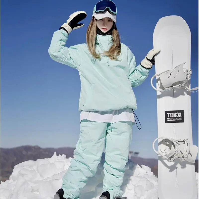 Women Stylish Insulated Ski Suits HOTIANSNOW