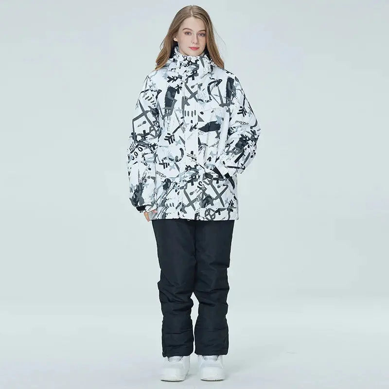 Women's Ski Cargo Jacket & Overall Pants Snow Suits HOTIAN