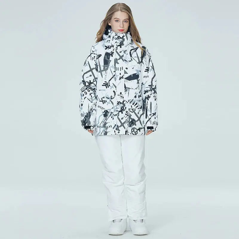 Women's Ski Cargo Jacket & Overall Pants Snow Suits HOTIAN