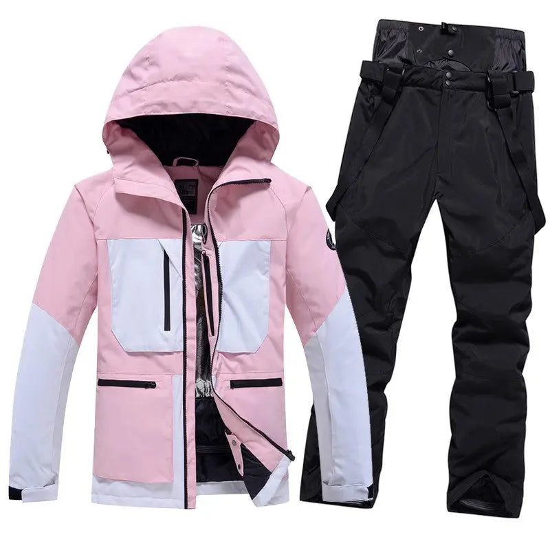 Women's Ski Suits Two Pieces Winter Outdoor Ski Jacket and Pants HOTIANSNOW