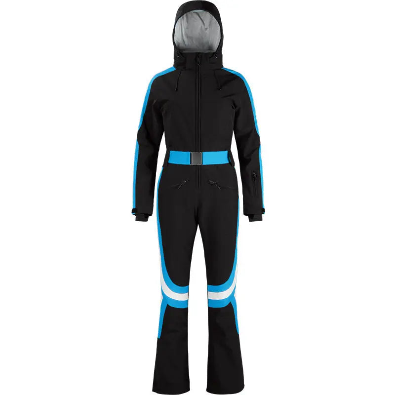 Women's Snow Jumpsuits One Piece Ski Suits Fur Collar 