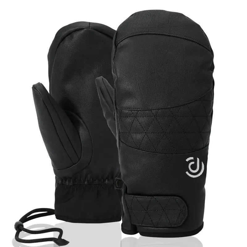 Women's SnowTrail Extreme Weather Thermal Leather Snow Mittens 