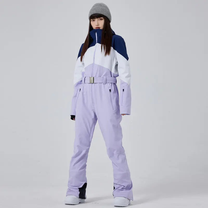 Women's Winter Snow Jumpsuit Hooded Snowwear HOTIANSNOW