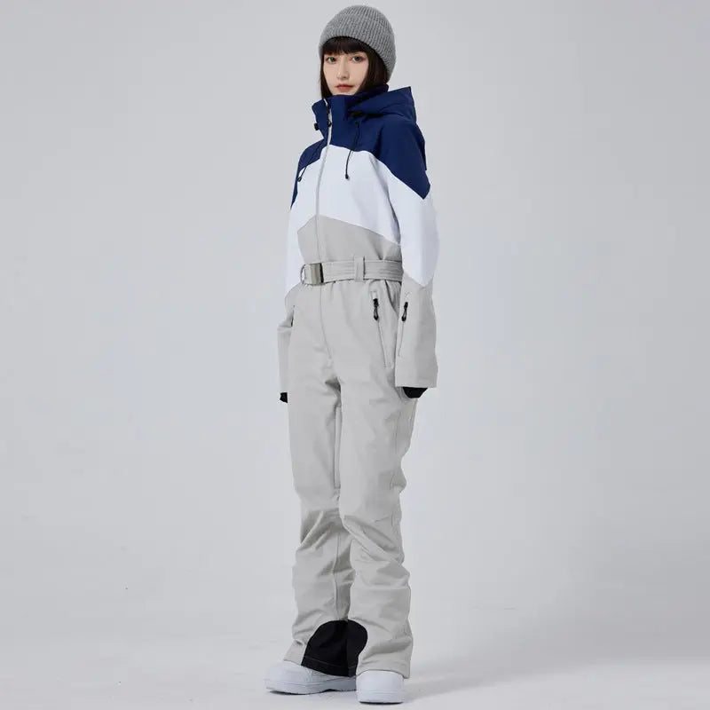 Women's Winter Snow Jumpsuit Hooded Snowwear HOTIANSNOW