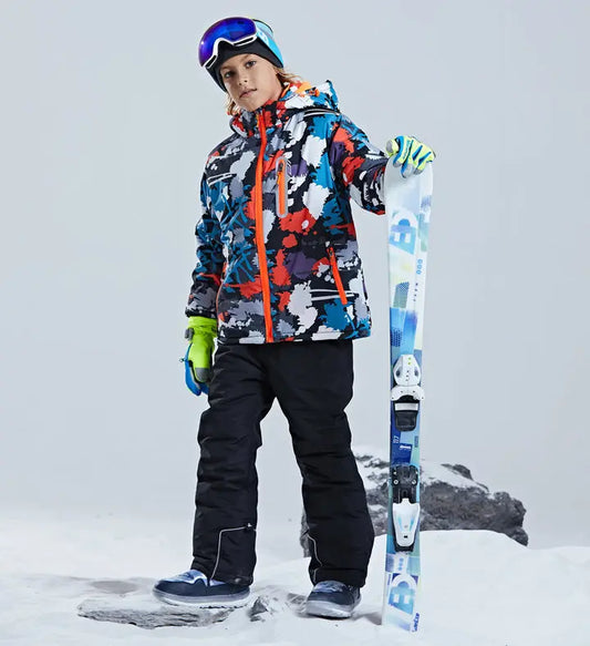 HOTIAN Boys Snowsuit Kids Ski Jackets & Pants Set HOTIAN