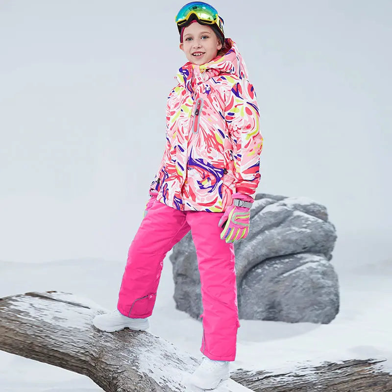 HOTIAN Girls Snow Jacket & Pants Set HOTIAN