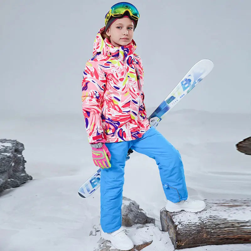 HOTIAN Girls Snow Jacket & Pants Set HOTIAN