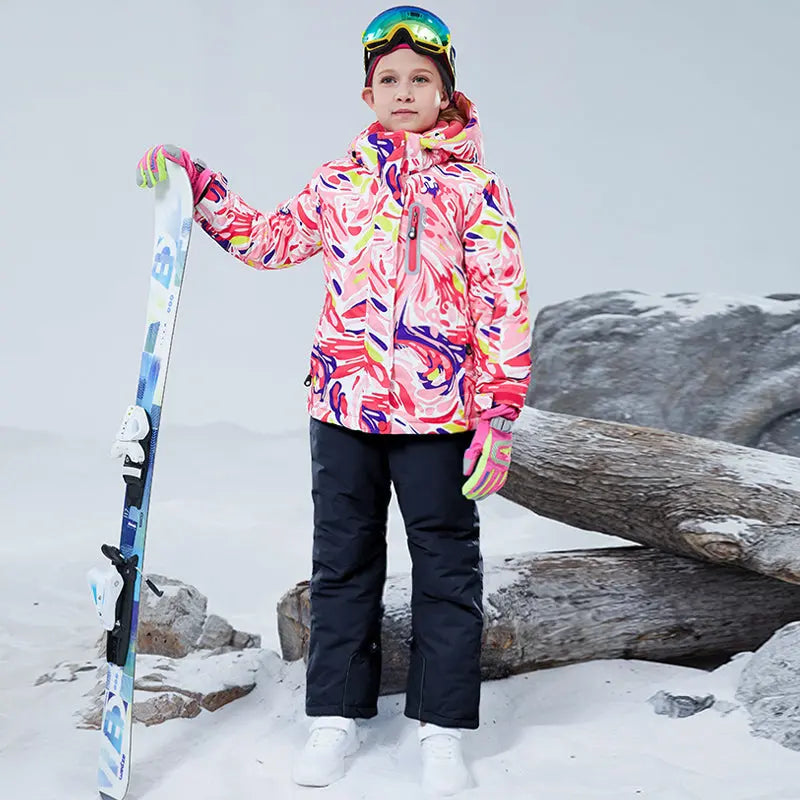 HOTIAN Girls Snow Jacket & Pants Set HOTIAN