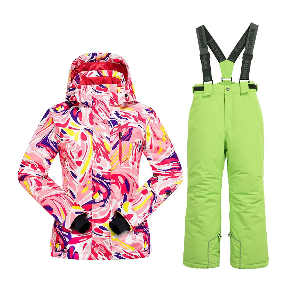 HOTIAN Girls Snow Jacket & Pants Set HOTIAN