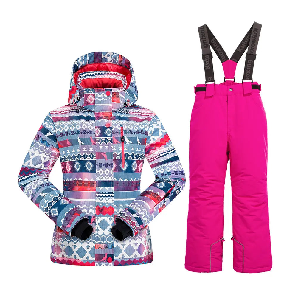 HOTIAN Girls Windproof Waterproof Ski Jacket & Pants Set HOTIAN